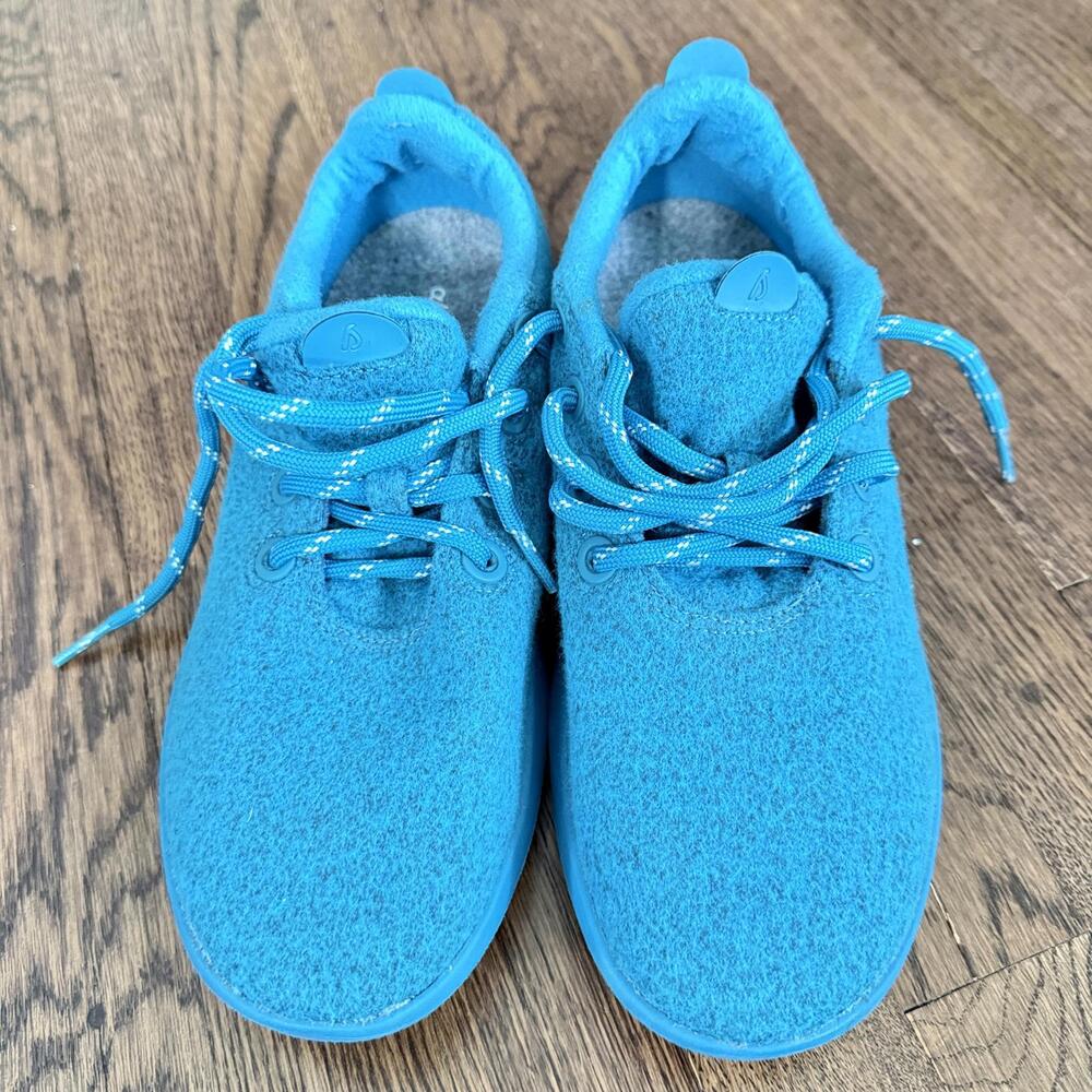 Allbirds Wool Runner Mizzle Sneakers LIMITED EDITION: Thrive Teal size Men 8 - Picture 4 of 9